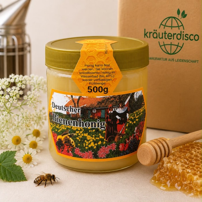 Glas Bienenhonig, 500 Gramm