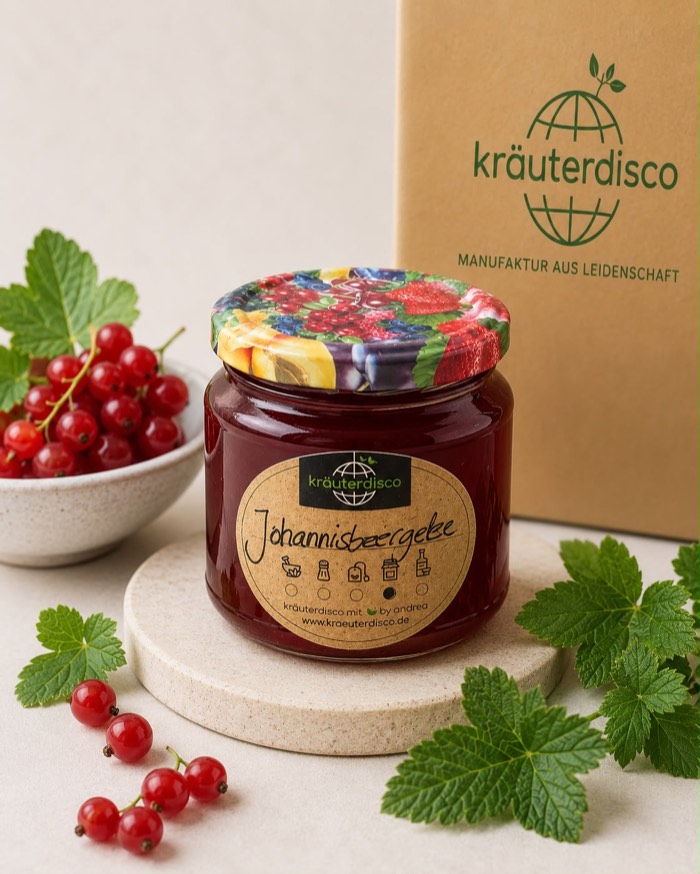 Glas mit hausgemachtem Johannisbeergelee